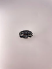 Iced Gemstone Ring (Black)