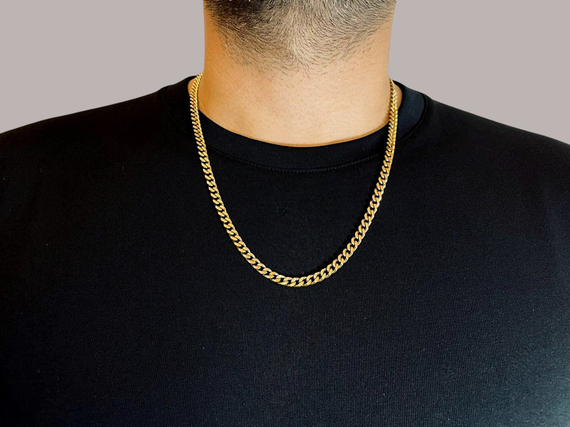 18Kt Gold Plated Enamel Pendant With Chain For Men main image 1