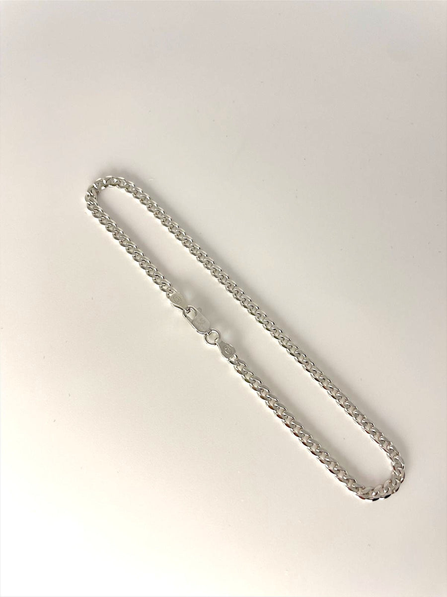 Miami Cuban Link Chain Bracelet (Sterling Silver) 3mm