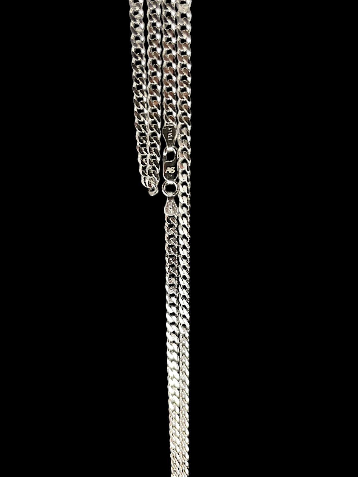 Miami Cuban Link Chain (Sterling Silver) 3mm