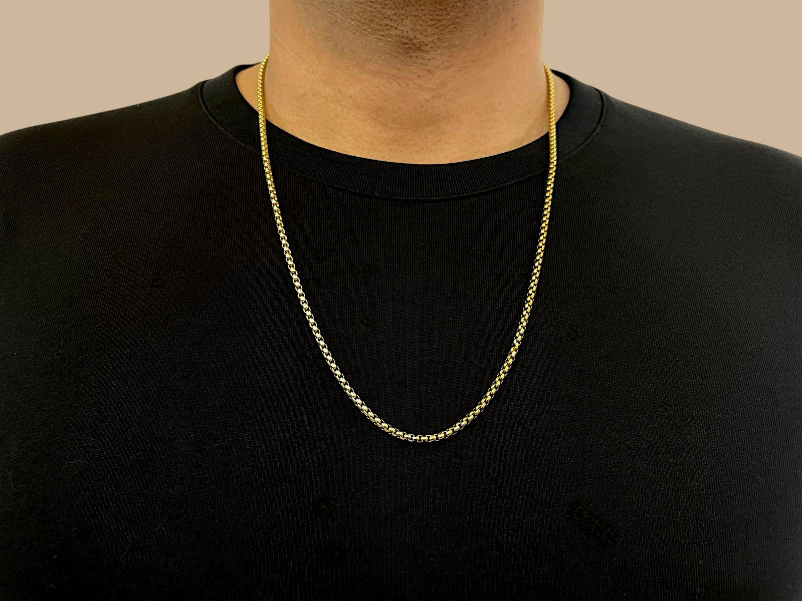 Rounded Box Chain (Gold) 3mm