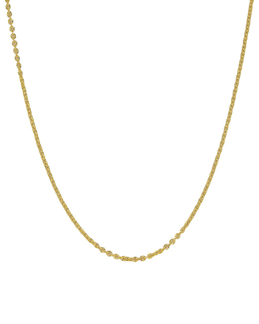 Sunburst Chain 2.1mm (Gold) (925 Sterling Silver)